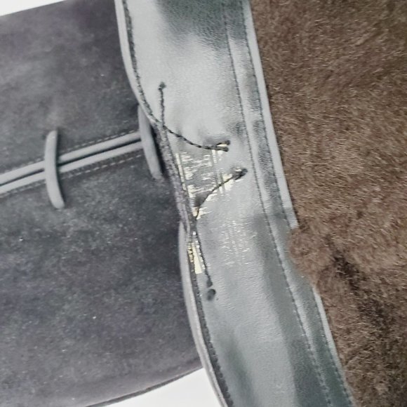 Bally Switzerland Boots Genuine Leather Fur Lined Luxury Designer Black 5.5 - Picture 10 of 10